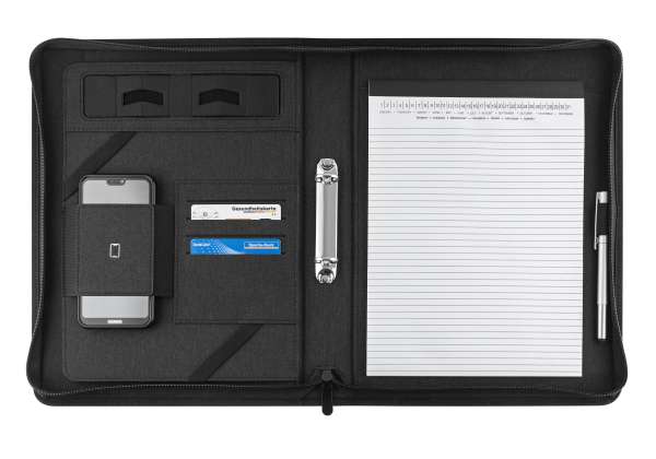 Blackmaxx® Executive Business Portfolio "MaxiZip4" schwarz