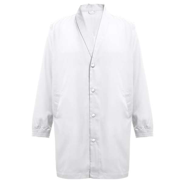 THC MINSK WH Kittel aus Baumwolle und Polyester für Arbeitskleidung Weiße Farbe