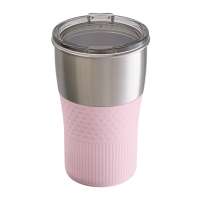 Becher silber, Hülle hellmagenta