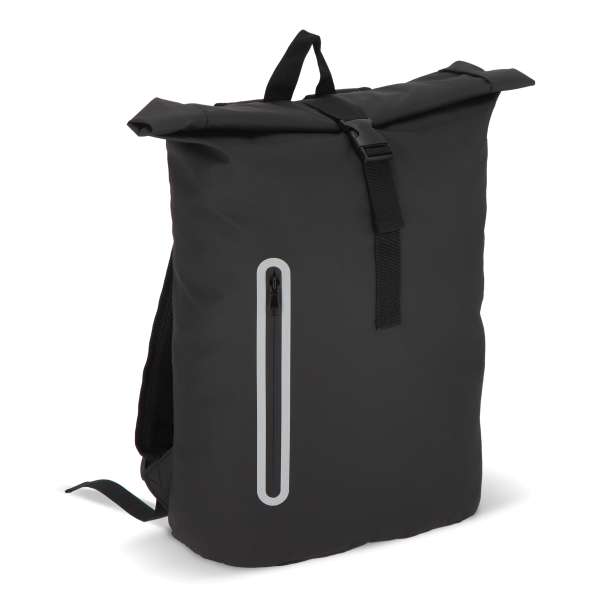 PU-beschichteter R-PET 600D Rolltop-Rucksack 20L