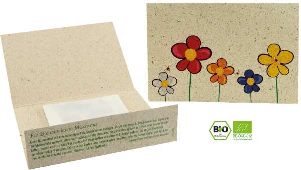 Graspapier-Kärtchen Bienenwiese