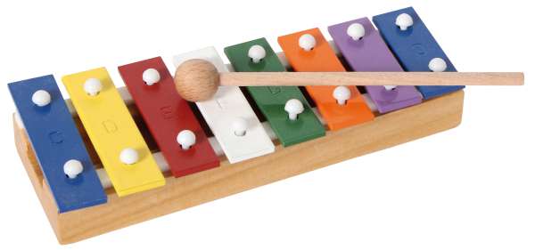 Metallophon klein, bunt, 8 Töne