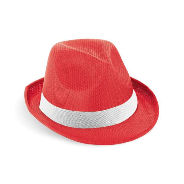 MANOLO POLI Hut aus PP mit weißen Band aus Polyester