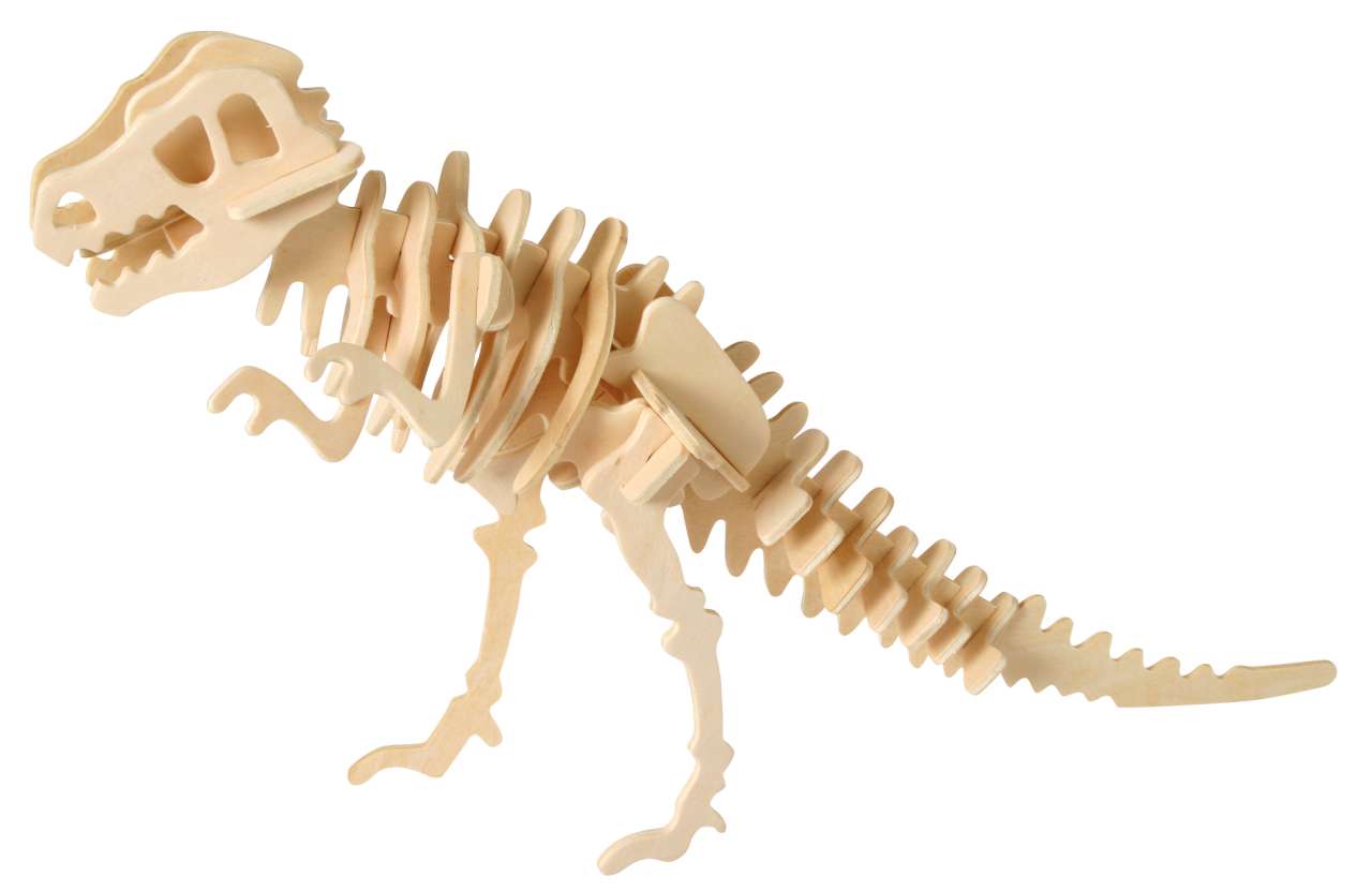 Holzpuzzle Dinosaurierskelett, sortiert