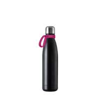 Flasche schwarz, Ring magenta
