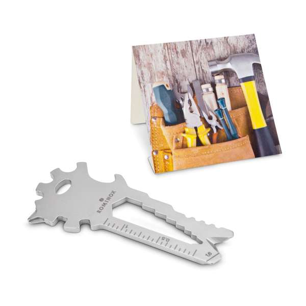 Geschenkartikel: ROMINOX® Key Tool Funktionen) im Motiv-Mäppchen Werkzeug