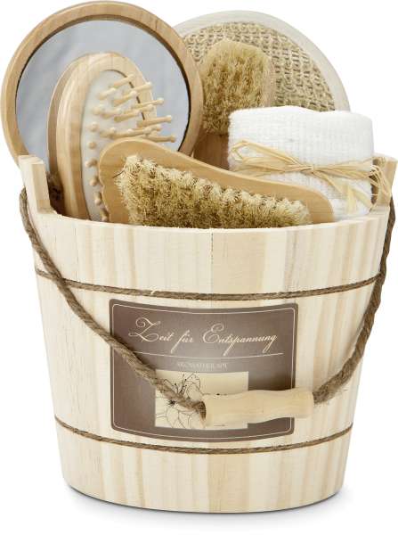 Wellness-Geschenkset: Holzzuber