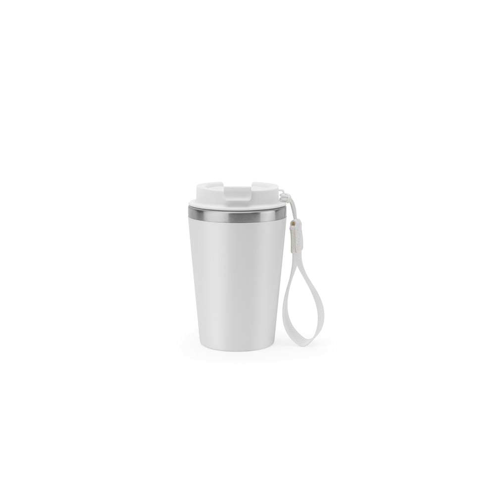 SPITZ Reisebecher aus Edelstahl (90 % recycelt) und Außenwand aus PP mit matter Oberfläche 440 ml