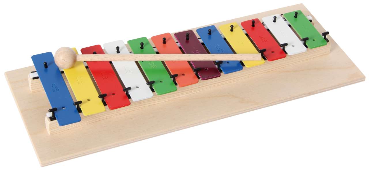 Metallophon groß, bunt, 12 Töne