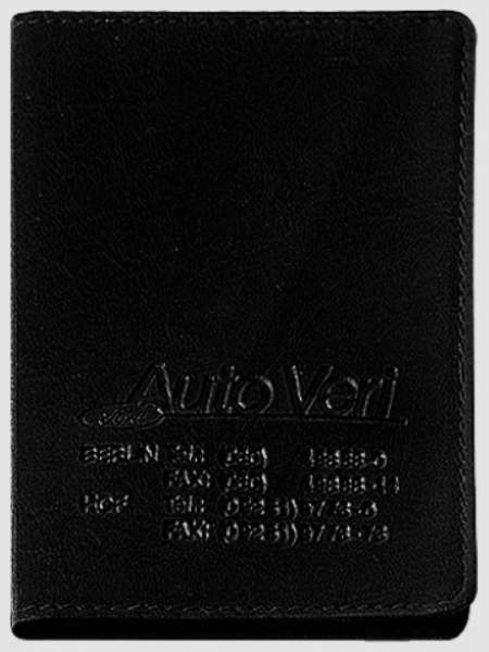 CreativDesign® Ausweistasche "LederfaserstoffGebugt" schwarz