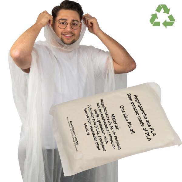 Kompostierbarer Regenponcho Fleurus