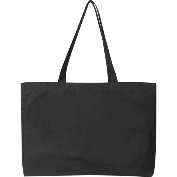 Shopper aus Bio Baumwolle mit Bodenfalte