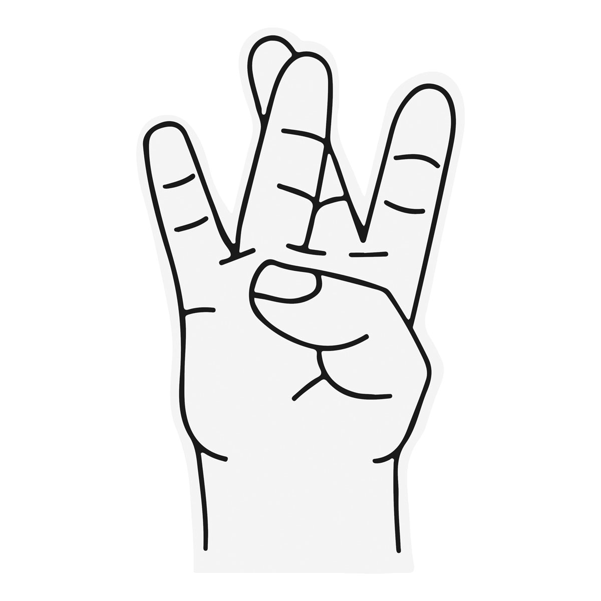 Winkehand aus Schaumstoff WESTCOAST