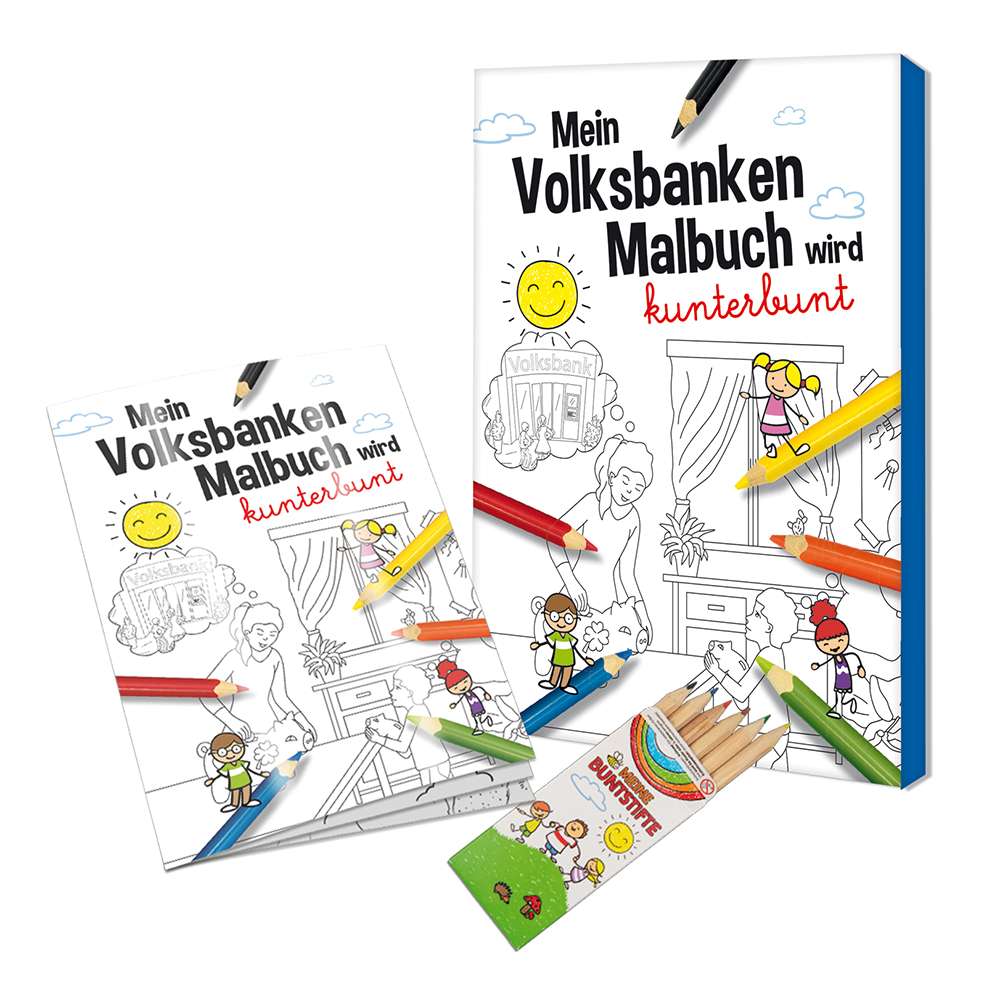 Malbuch / Mal-Set A6 - Volksbanken