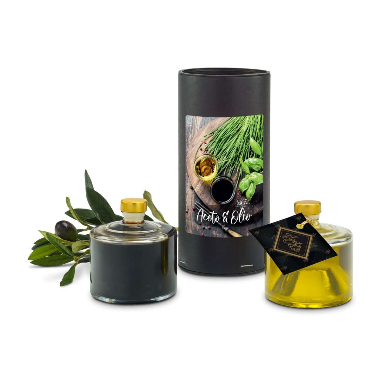 Geschenkset / Präsenteset: Ginger & Fred, Essig & Öl Stapelflasche (je 100 ml)