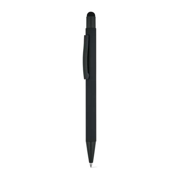 CLINT TOUCH Kugelschreiber mit modernem Design aus recyceltem Aluminium (100% rAL) mit Gummibeschich