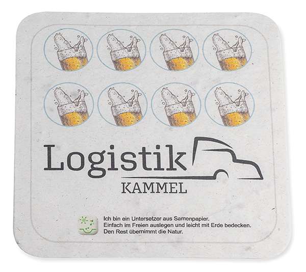 Samenpapier Bierdeckel eckig