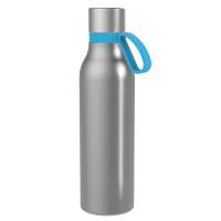 Flasche silber, Ring cyan