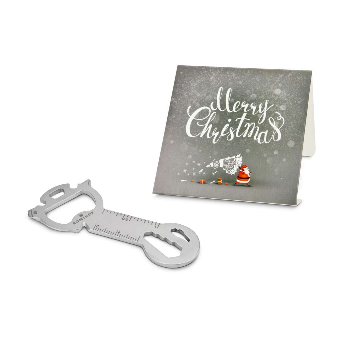 Geschenkartikel: ROMINOX® Key Tool Funktionen) im Motiv-Mäppchen Merry Christmas