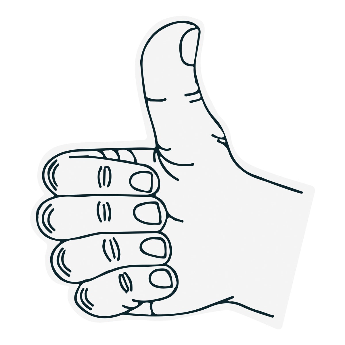 Winkehand aus Schaumstoff DAUMEN HOCH