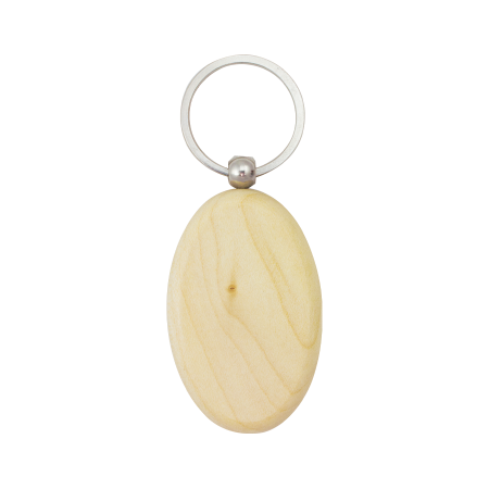 Ovaler hölzerner Schlüsselring.