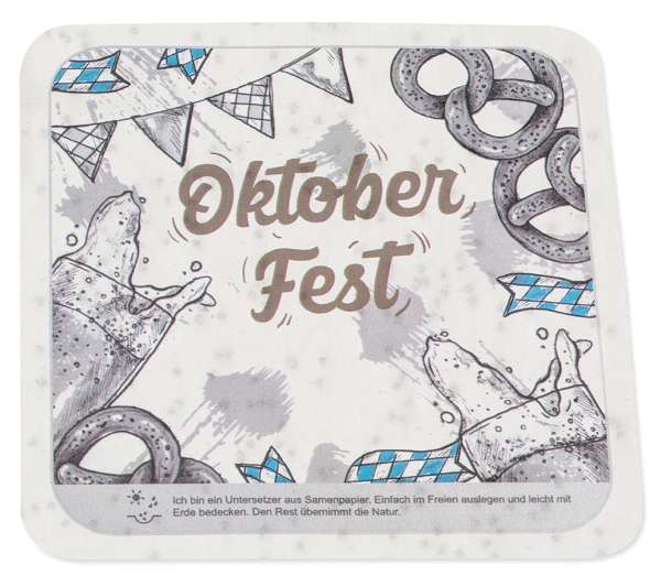 Samenpapier Bierdeckel eckig