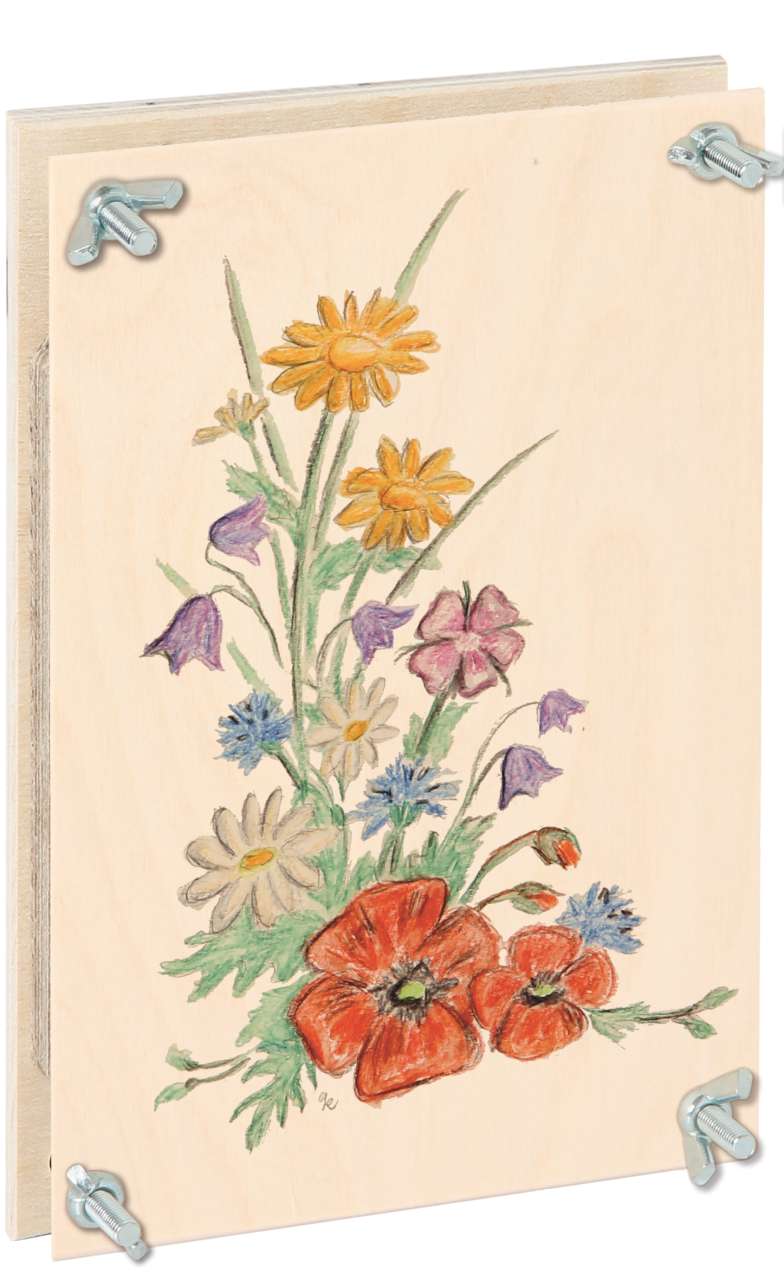 Blumenpresse bunt 24 x 16 cm