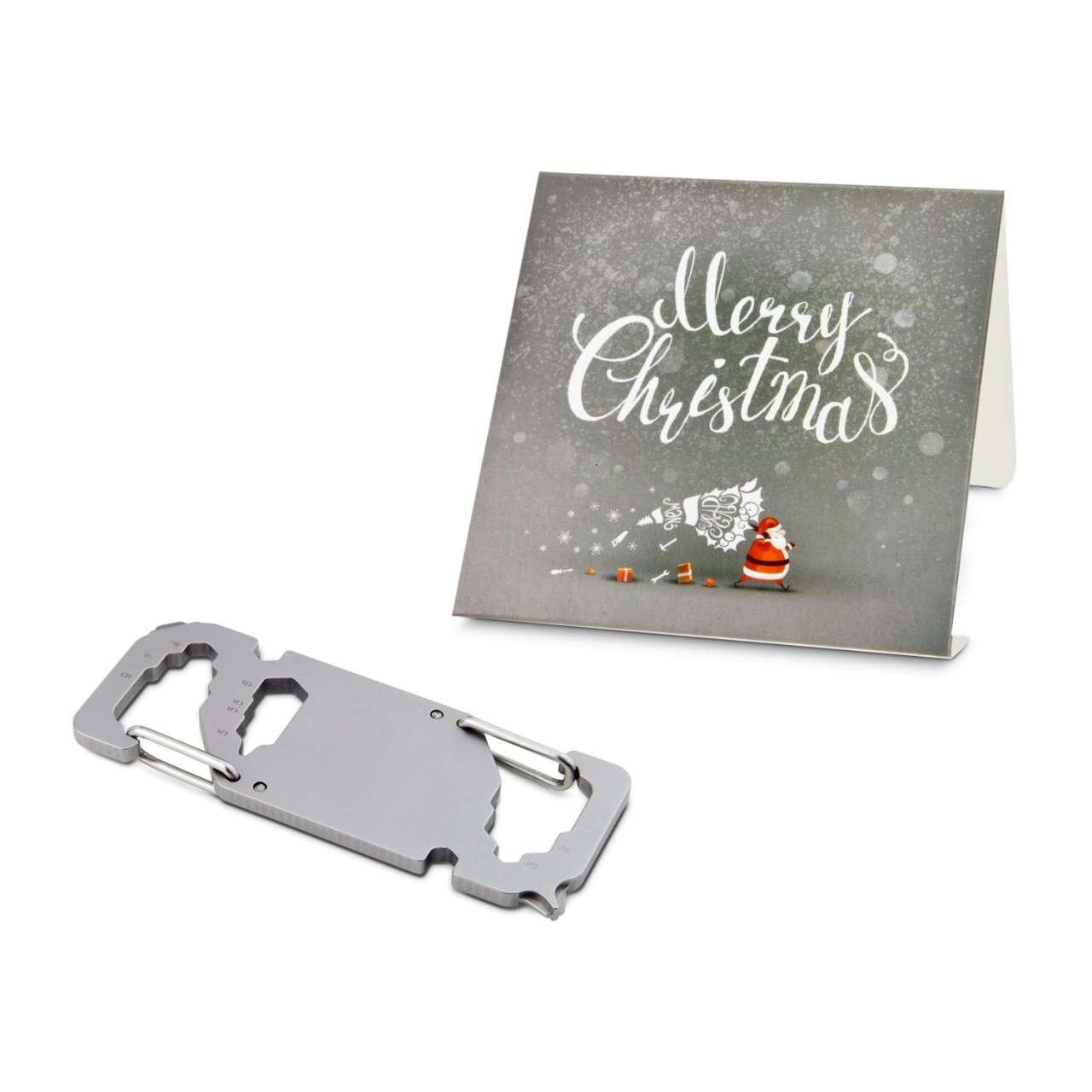 Geschenkartikel: ROMINOX® Key Tool Funktionen) im Motiv-Mäppchen Merry Christmas