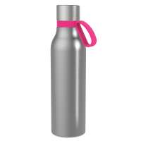 Flasche silber, Ring magenta
