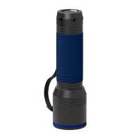 Taschenlampe schwarz, Ring dunkelblau, Hülle dunkelblau