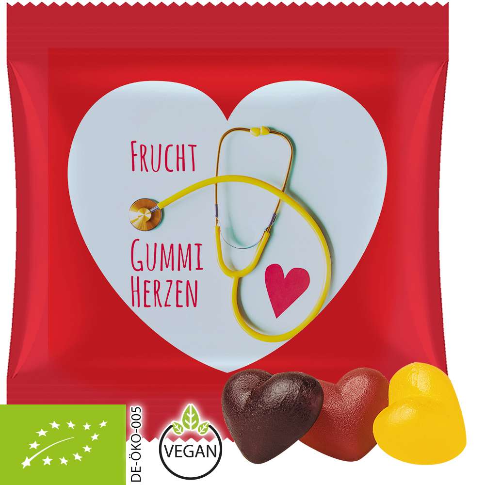 Bio Fruchtgummi-Herzen, ca. 20g, Maxi-Tüte