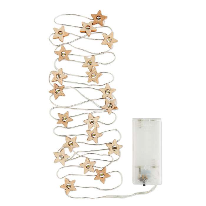 Lichterstrang mit 20 LEDs MILKY WAY als Werbegeschenk mit Druck