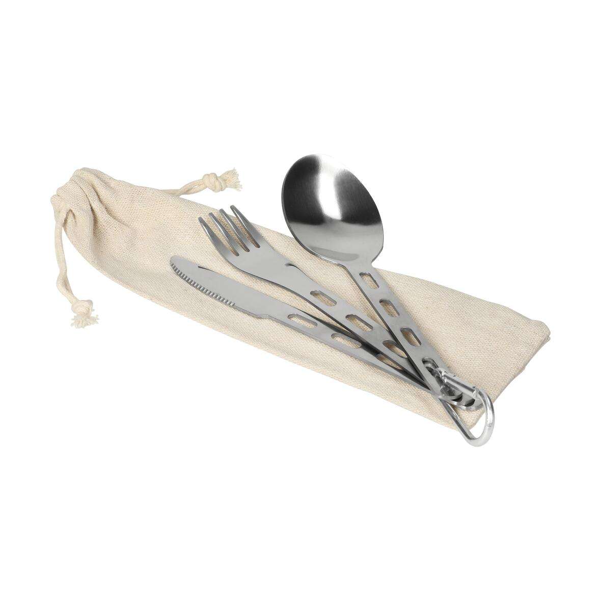 Outdoor-Besteck mit Karabiner 