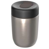 Pot silber, Deckel braun