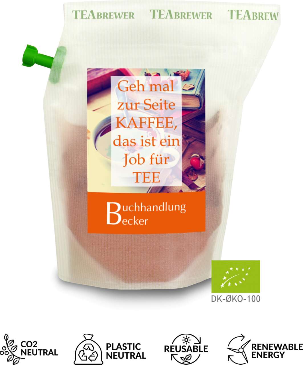 Werbe-Tee Tasty Berry, wiederverwendbarer Brühbeutel