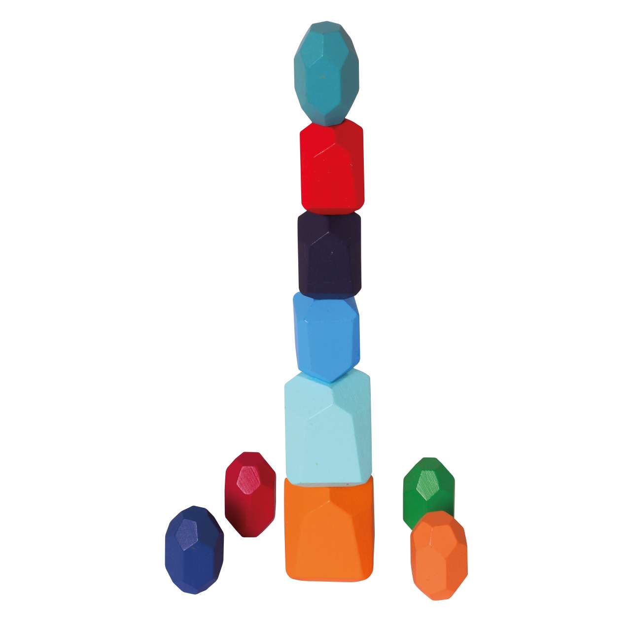Stapelsteine aus Holz, bunt, 10-teilig