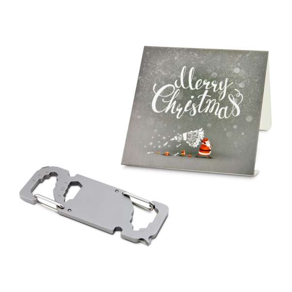 Geschenkartikel: ROMINOX® Key Tool Funktionen) im Motiv-Mäppchen Merry Christmas