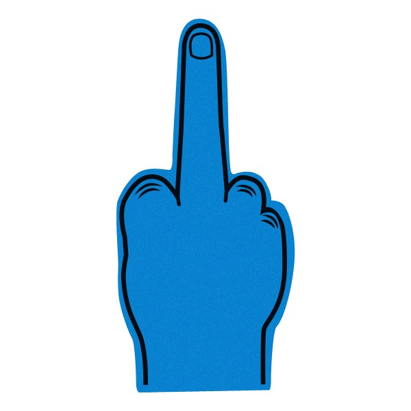 Winkehand aus Schaumstoff MITTELFINGER