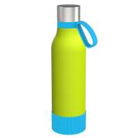 Flasche grün, Ring cyan, Hülle cyan