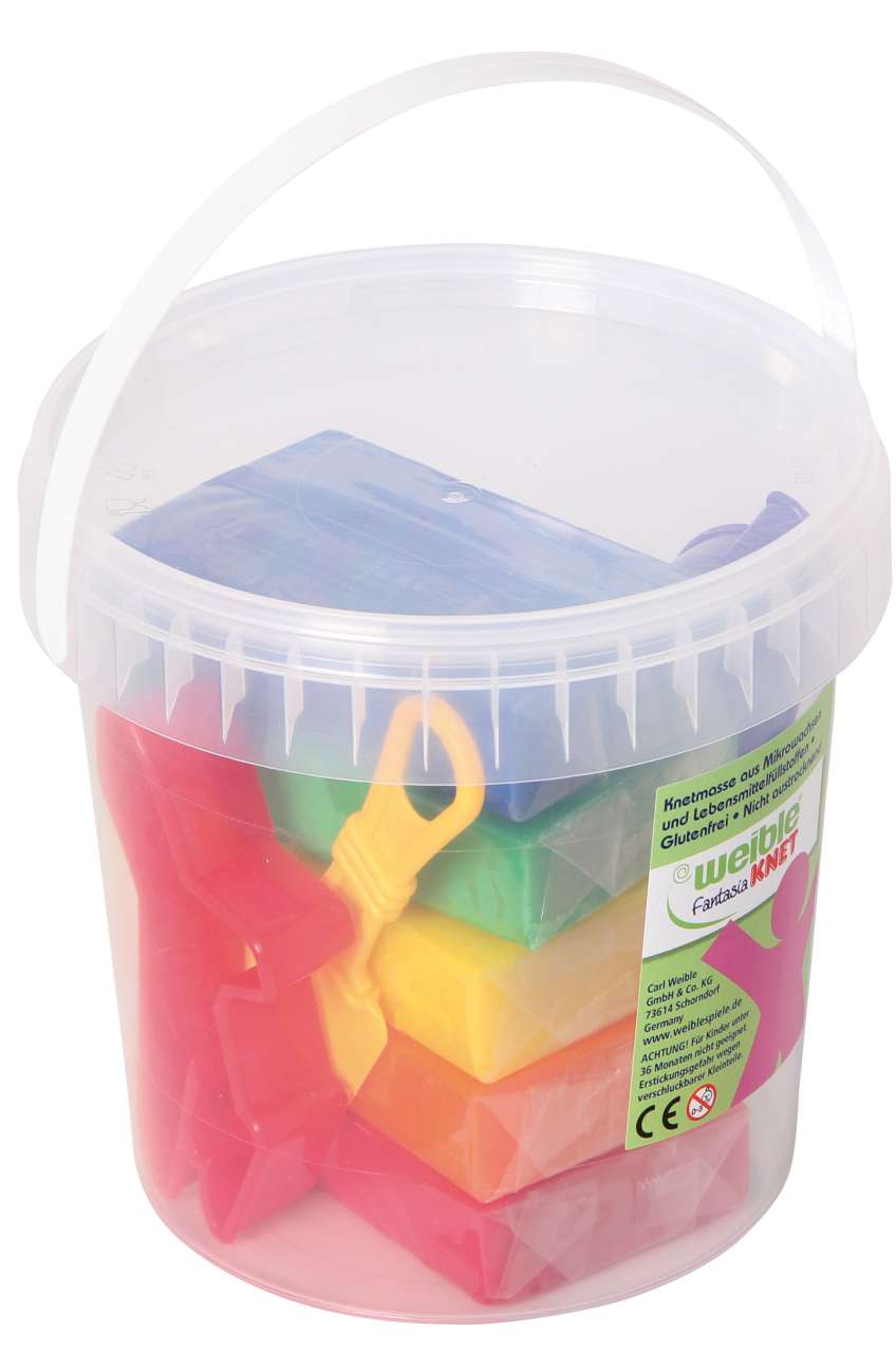 Fantasia-Knet 500 g im Eimer mit Zubehör