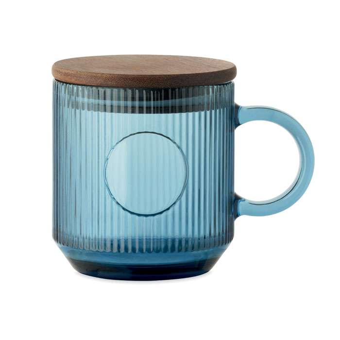 Gerippter Glasbecher 300ml VITRIO MUG
