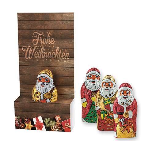 Mini + Schoko-Weihnachtsmann, ca. 15g, Displaybox