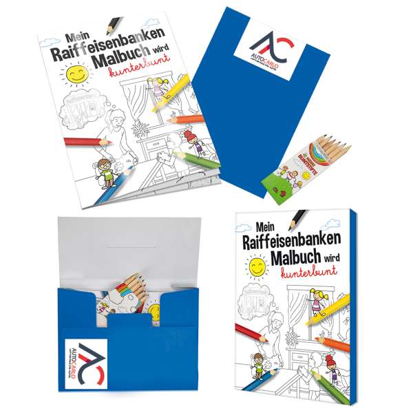 Malbuch / Mal-Set A6 - Raiffeisenbanken