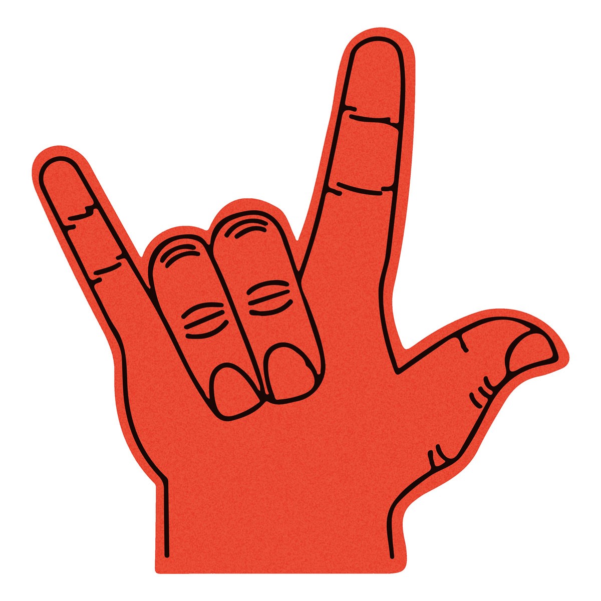 Winkehand aus Schaumstoff ROCKER BREIT