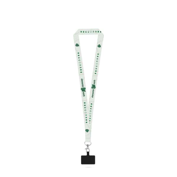 HARLOW Lanyard aus Polyester mit Karabiner und Handyhalter, geeignet für Sublimation