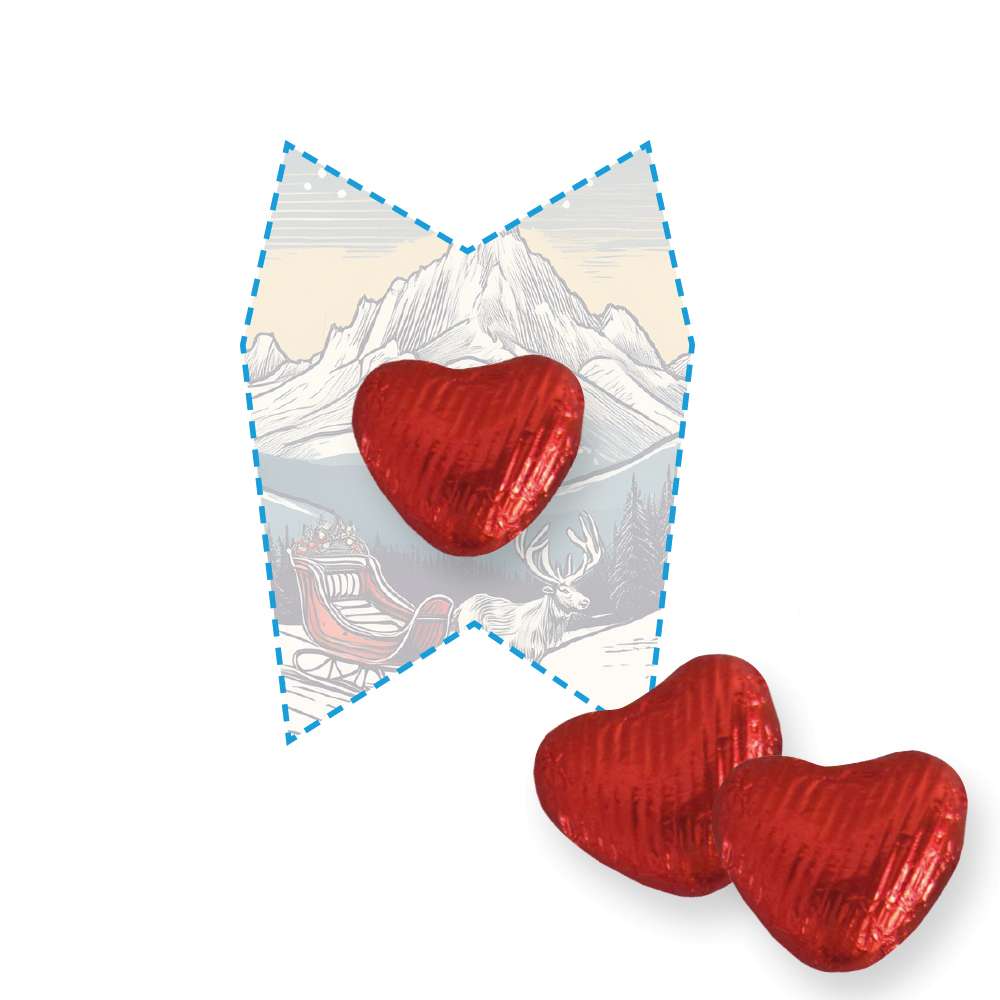 Schoko-Herzen, ca. 5g, Flyer Mini eigene Form