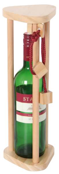 Holz-Flaschenpuzzle Magic Poles