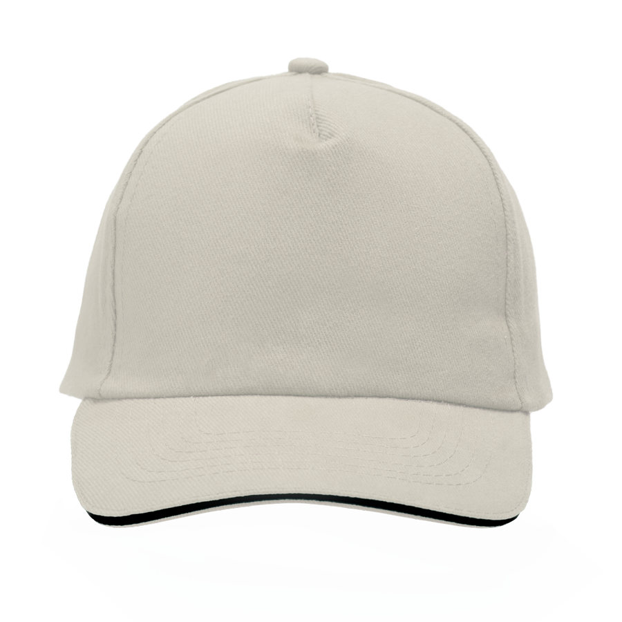 Cap 5 Panel mit Klettverschluss gebürstet