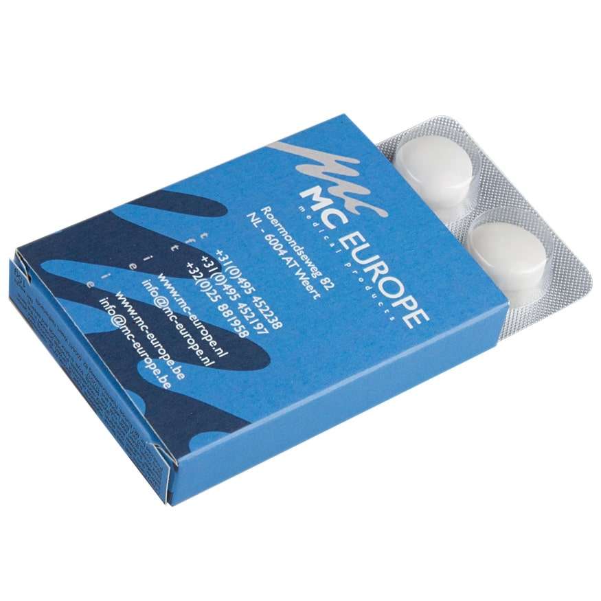 Kaubonbons im Blister mit Kartonschachtel 6 Stück
