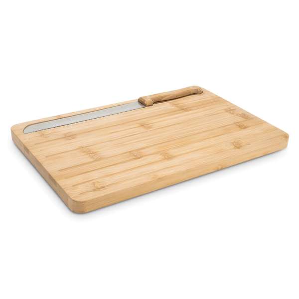 CATCHER Brotschneidebrett aus Bambus, inklusive Messer